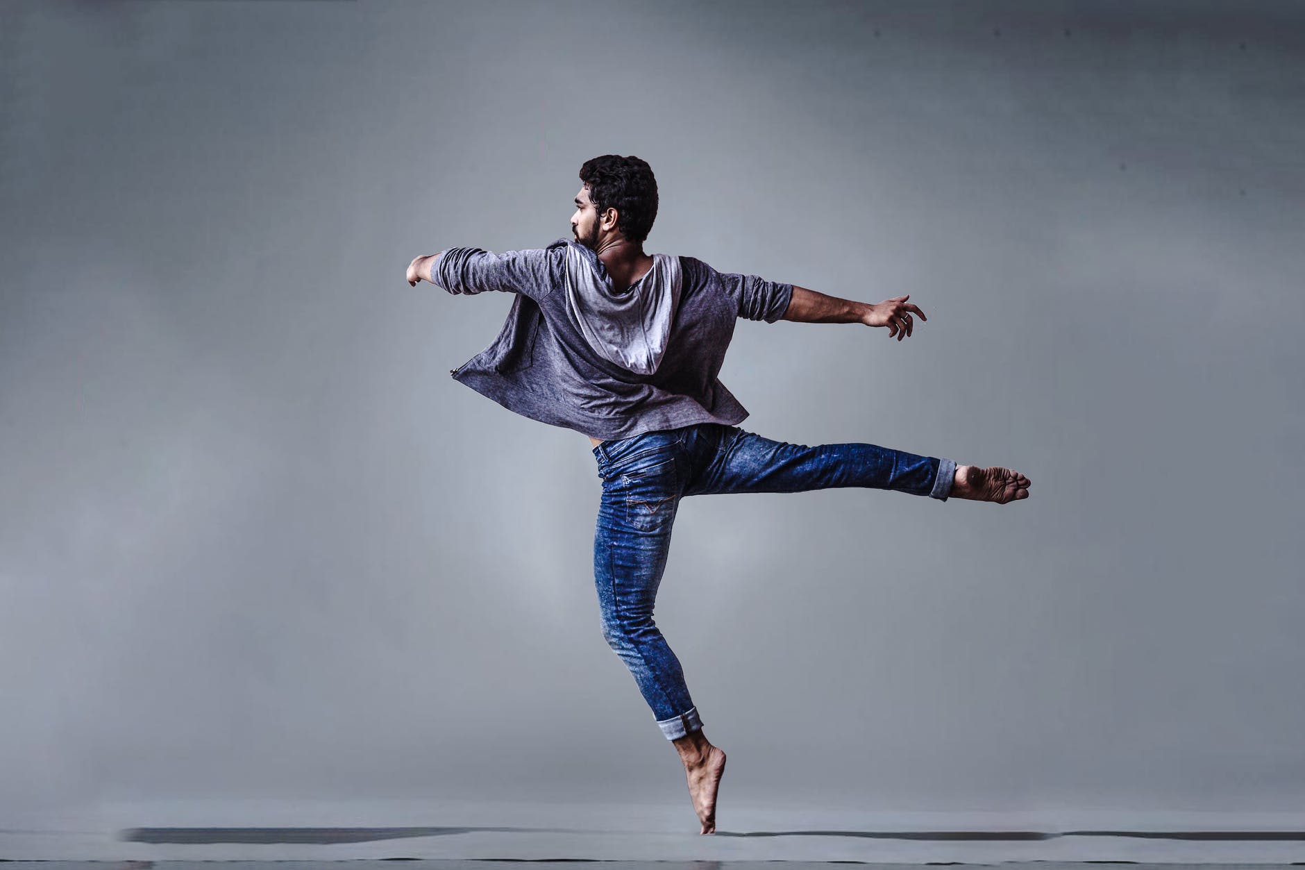 Man doing pirouettes
